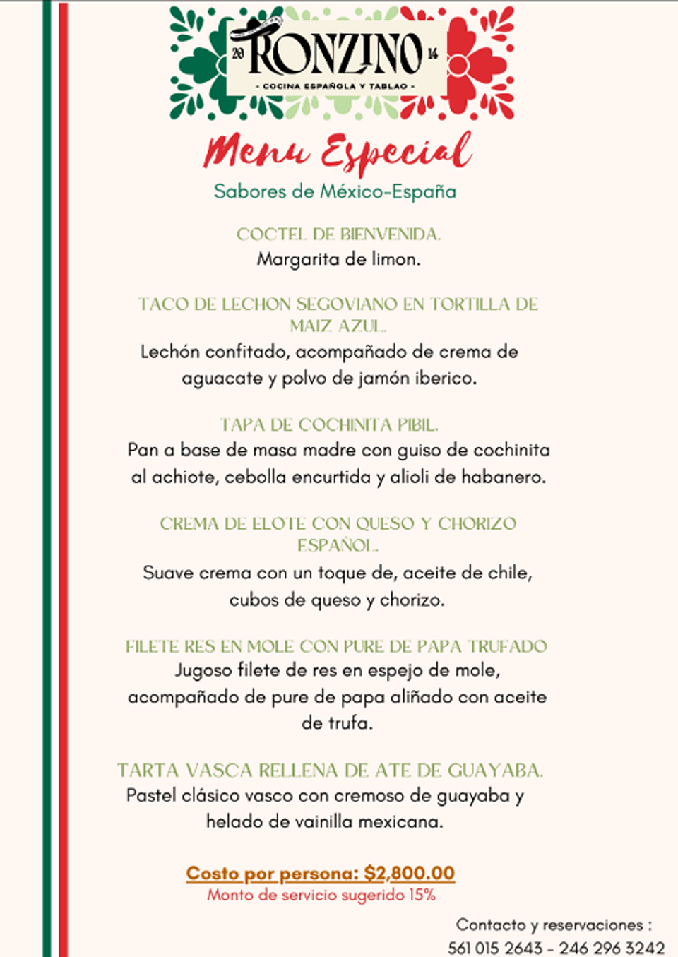 Restaurante Ronzino (Zócalo)